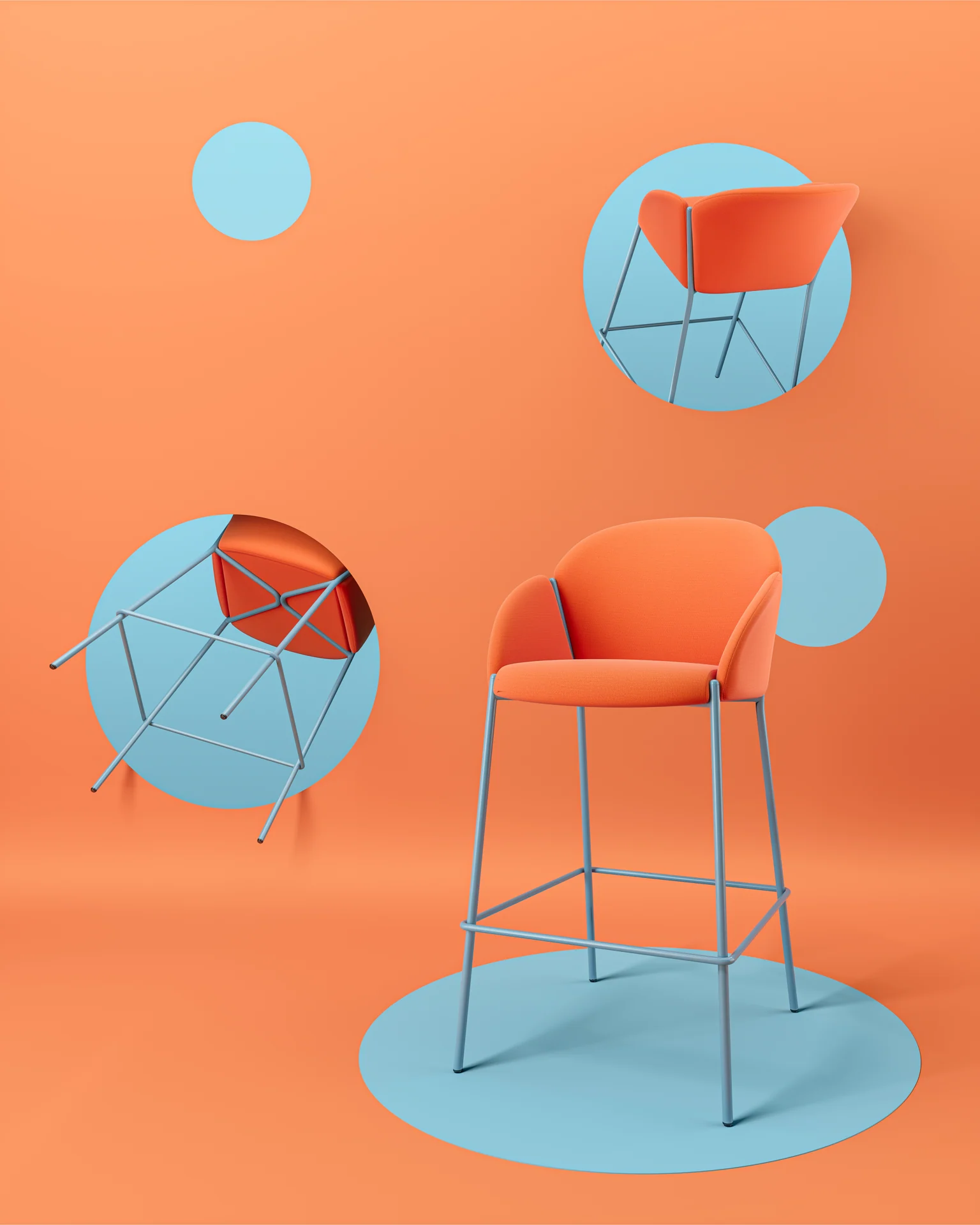 Artifort — Andrea, view 1 — 3D visualization by Bend Photons
