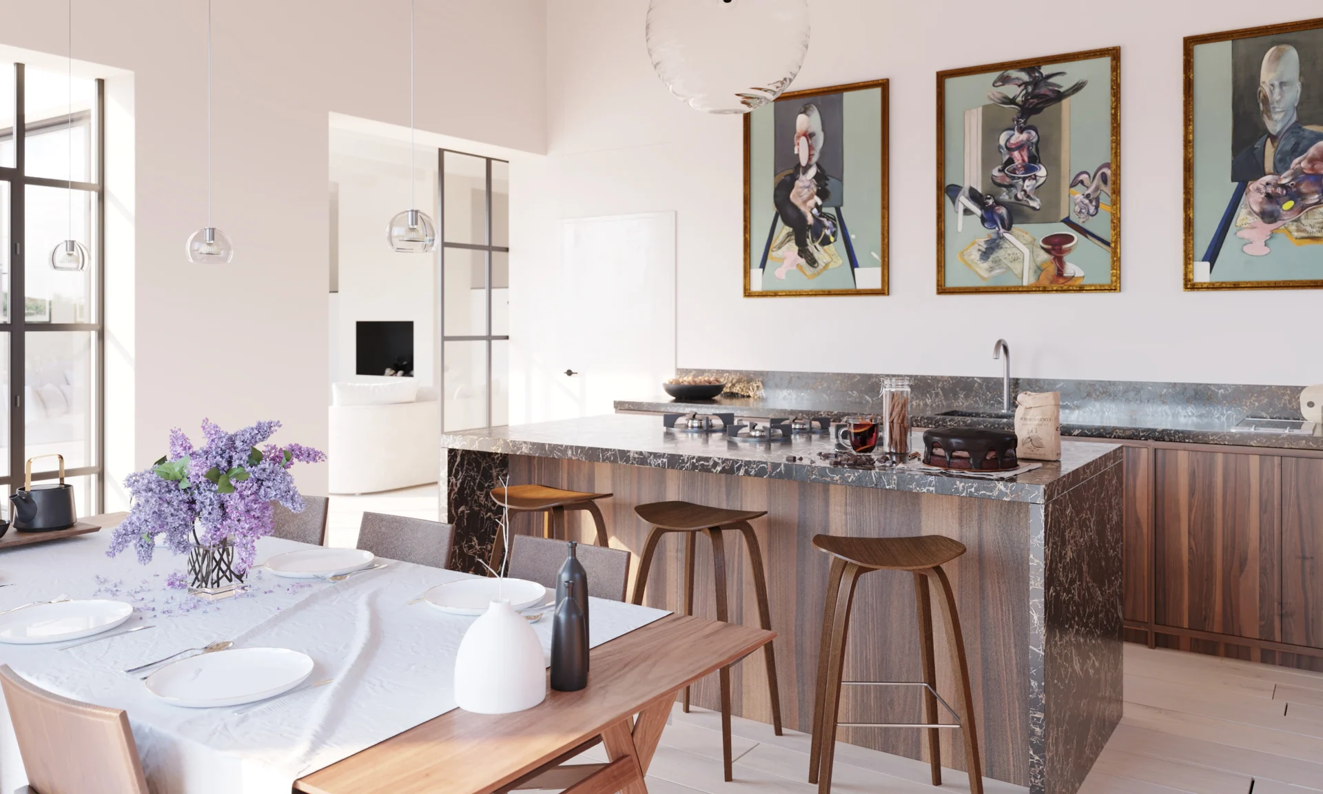 Vacation Home, view 4 — 3D visualization by Bend Photons