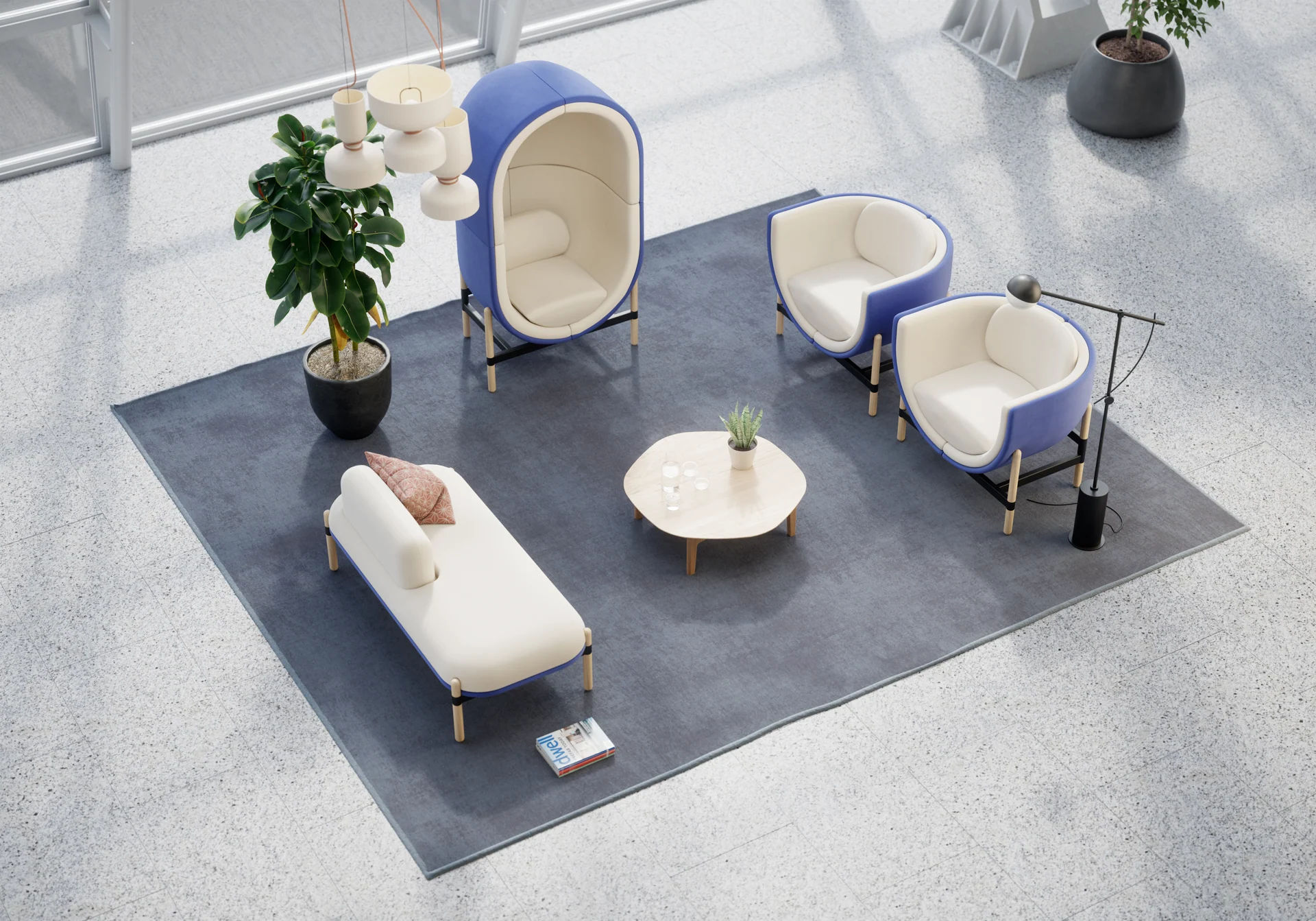 Workplace Studies, view 1 — 3D visualization by Bend Photons