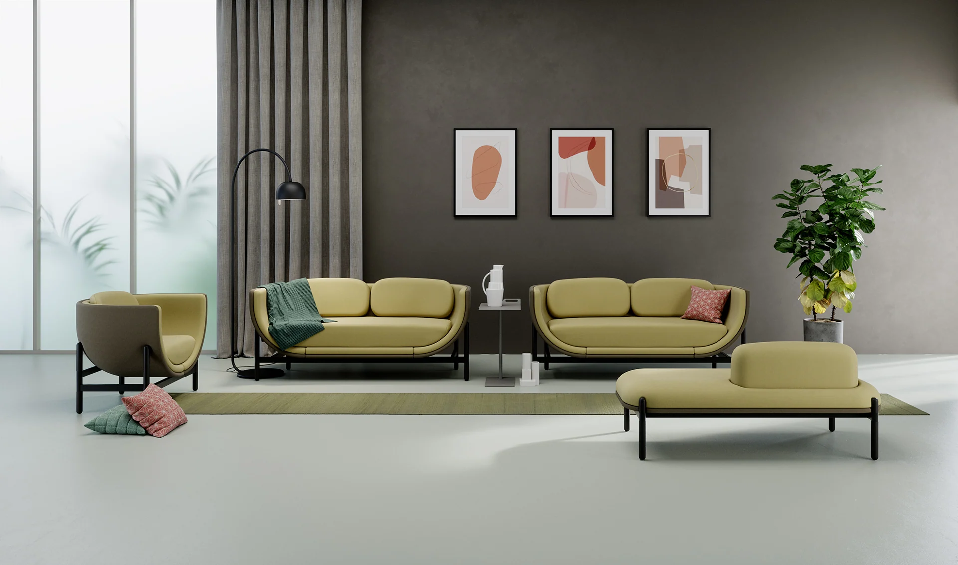 Workplace Studies, view 8 — 3D visualization by Bend Photons